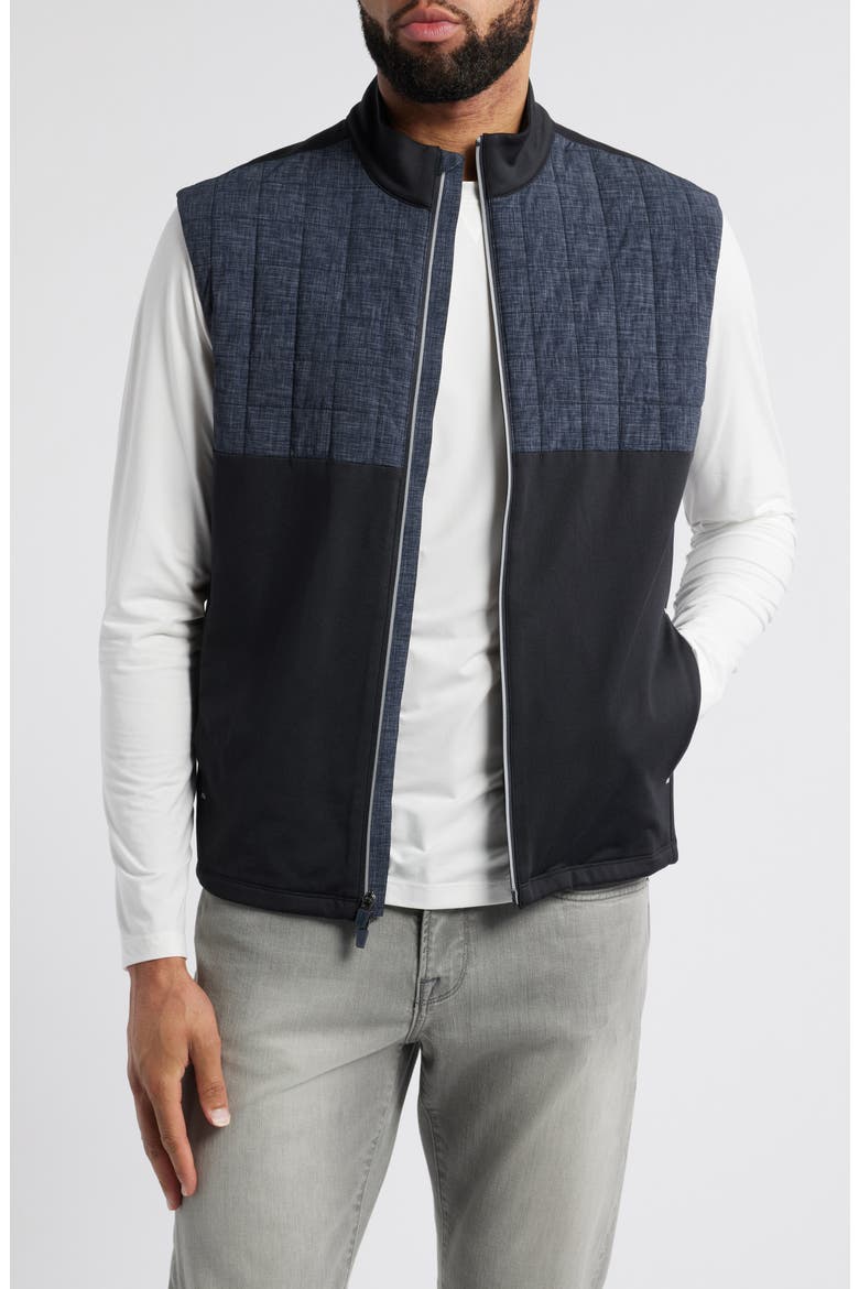 Filroy Quilted Vest, Main, color, BLACK