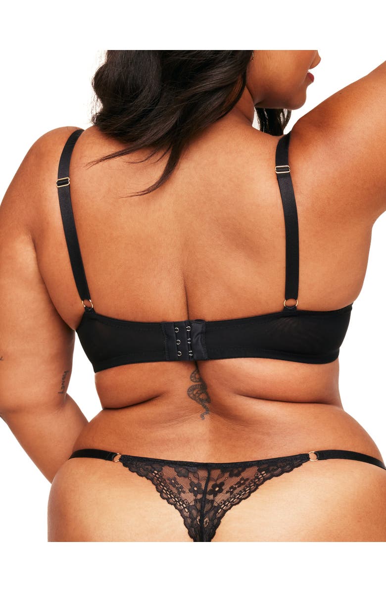 Adore Me Elyza Unlined Demi Bra, Alternate, color, Black