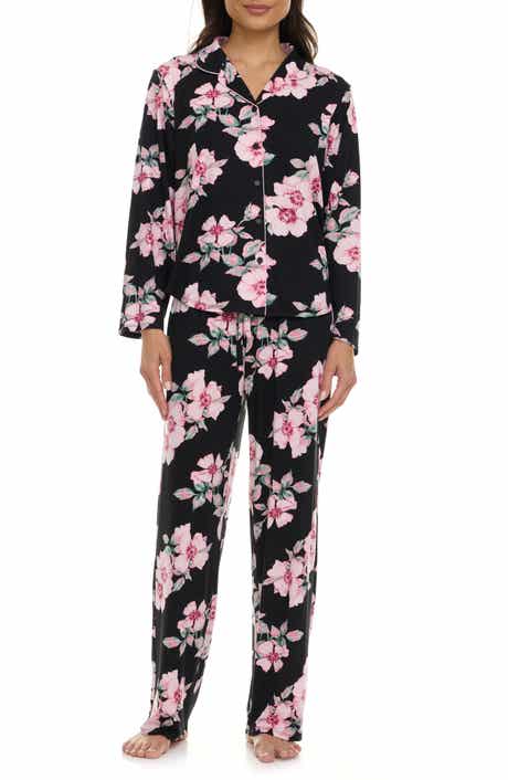 Flora By Flora Nikrooz Lindsey Collared Knit Pajamas