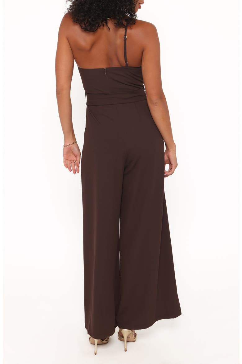 Leyton Asymmetric Jumpsuit, Alternate, color, CHOCOLATE BROWN