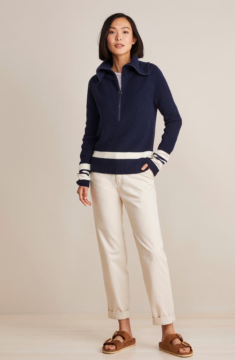vineyard vines Stripe Half-Zip Merino Wool Sweater, Alternate, color,