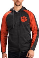 G-III SPORTS BY CARL BANKS Men's G-III Sports by Carl Banks Black Clemson Tigers Neutral Zone Raglan Full-Zip Track Jacket Hoodie