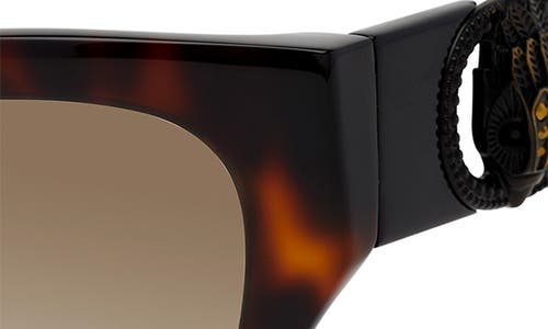 Kurt Geiger London 54mm Cat Eye Sunglasses In Havana/brown Gradient