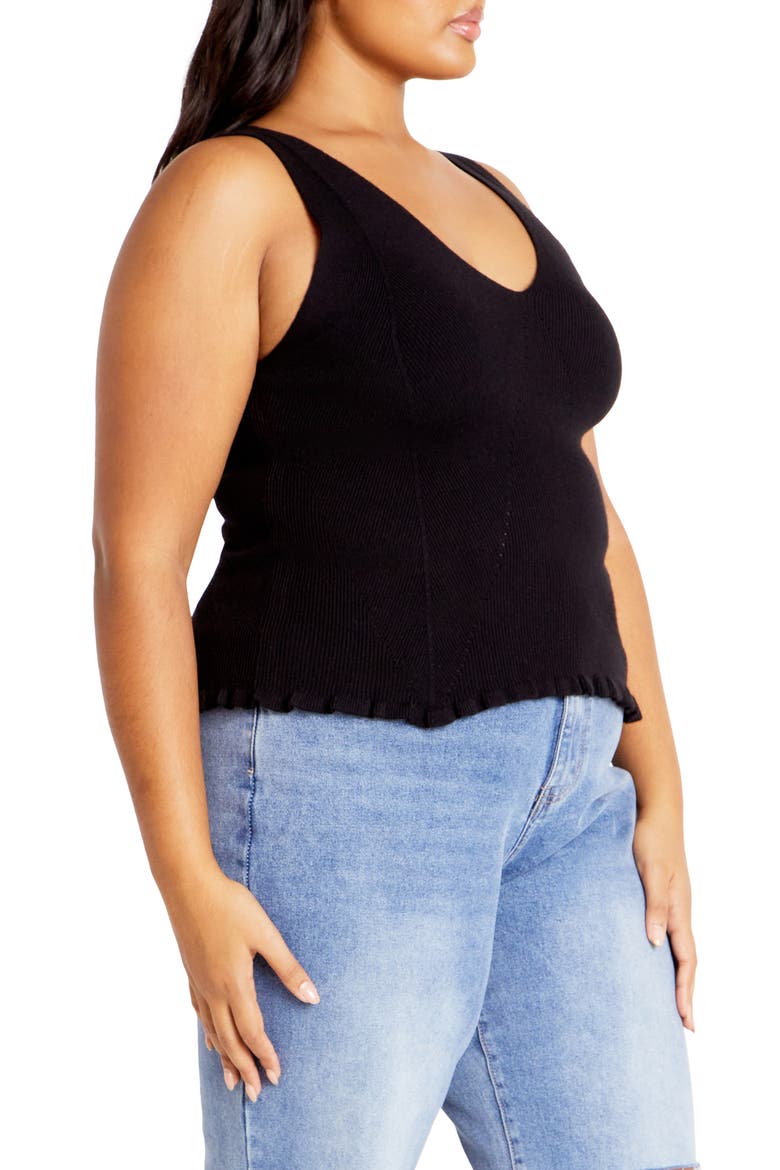 Sammie Rib Sweater Tank, Alternate, color, BLACK