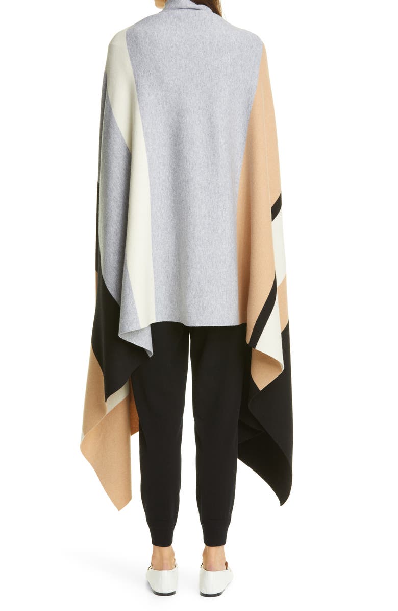 St. John Collection Stripe Cashmere Sweater Wrap, Alternate, color, 