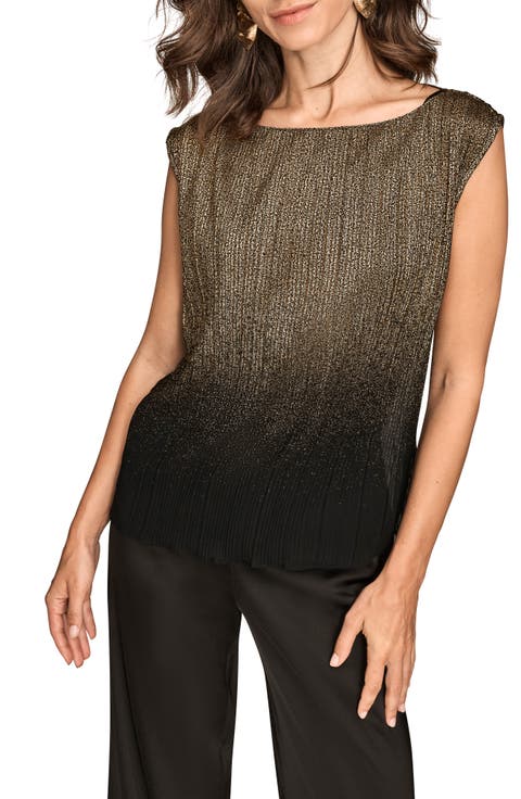 Metallic Ombré Sleeveless Top