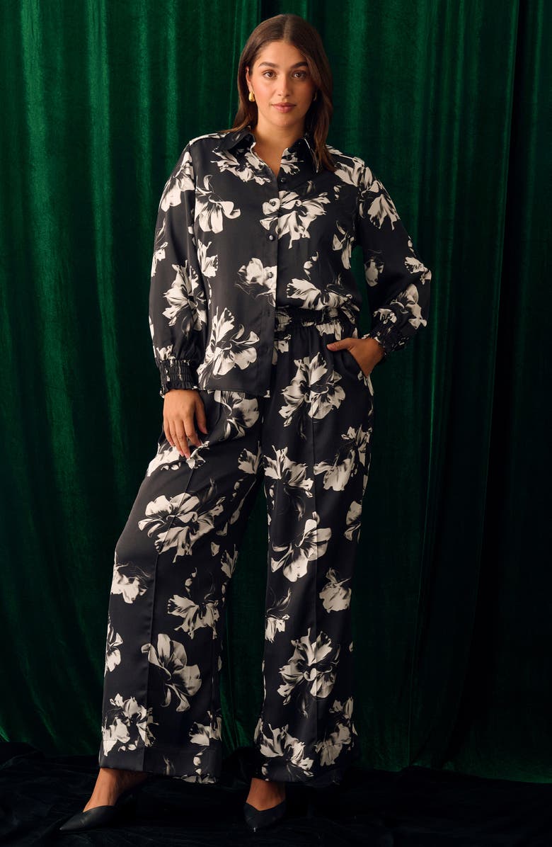 Estelle Gilda Floral Wide Leg Pants, Alternate, color, 