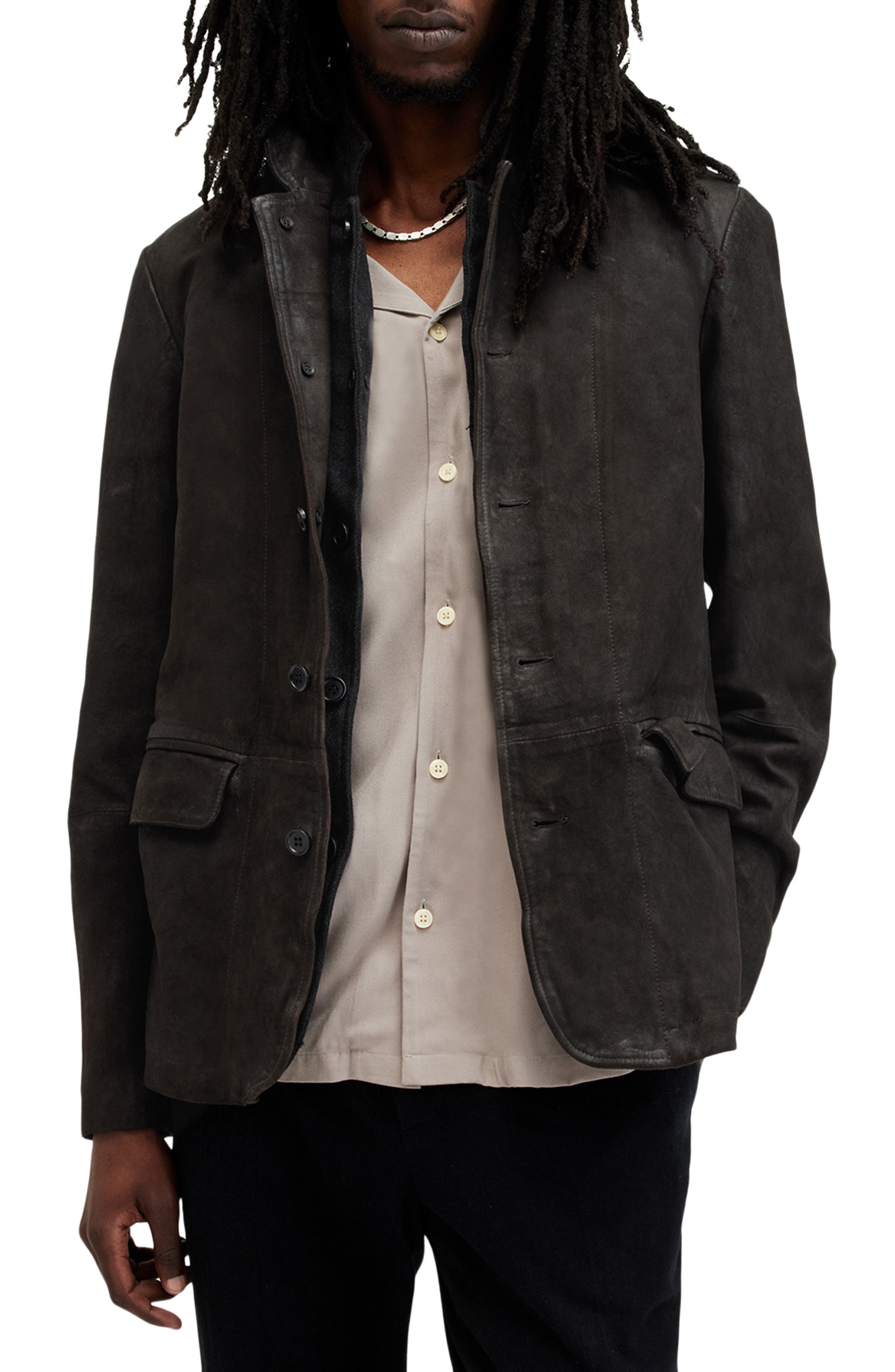 Survey Layered Leather Jacket - image 3