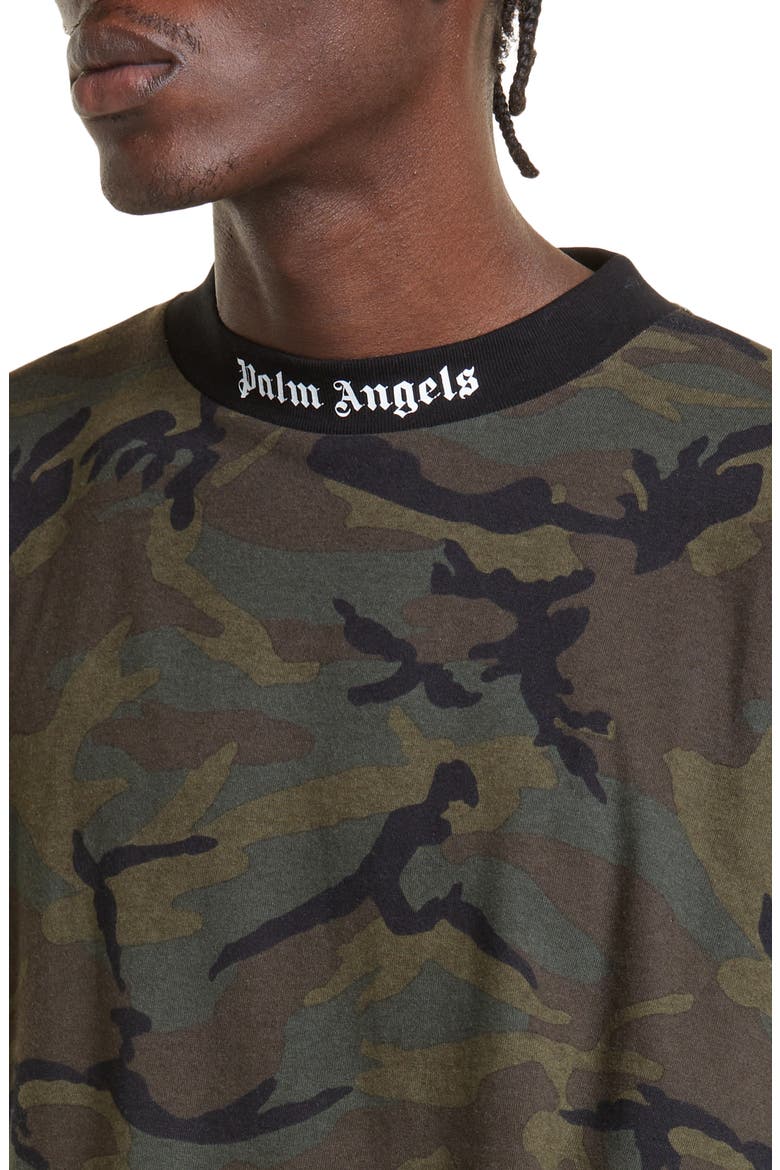 Men's Oversize Camouflage Logo T-Shirt, Alternate, color, MILITARY BLAC