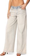 EDIKTED Rhiannon Washed Low Rise Wide Leg Jeans