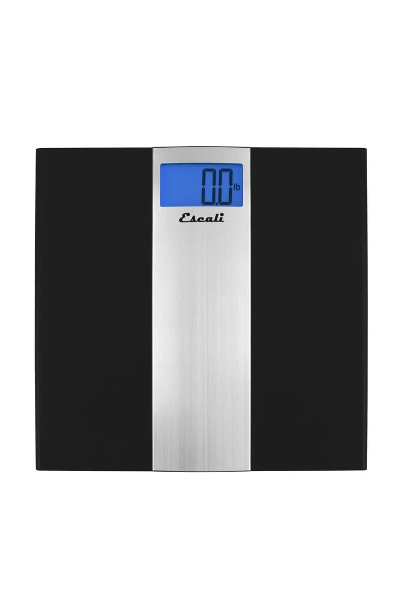 ESCALI Ultra Slim Bathroom Scale, Main, color, Black/Stainless Steel