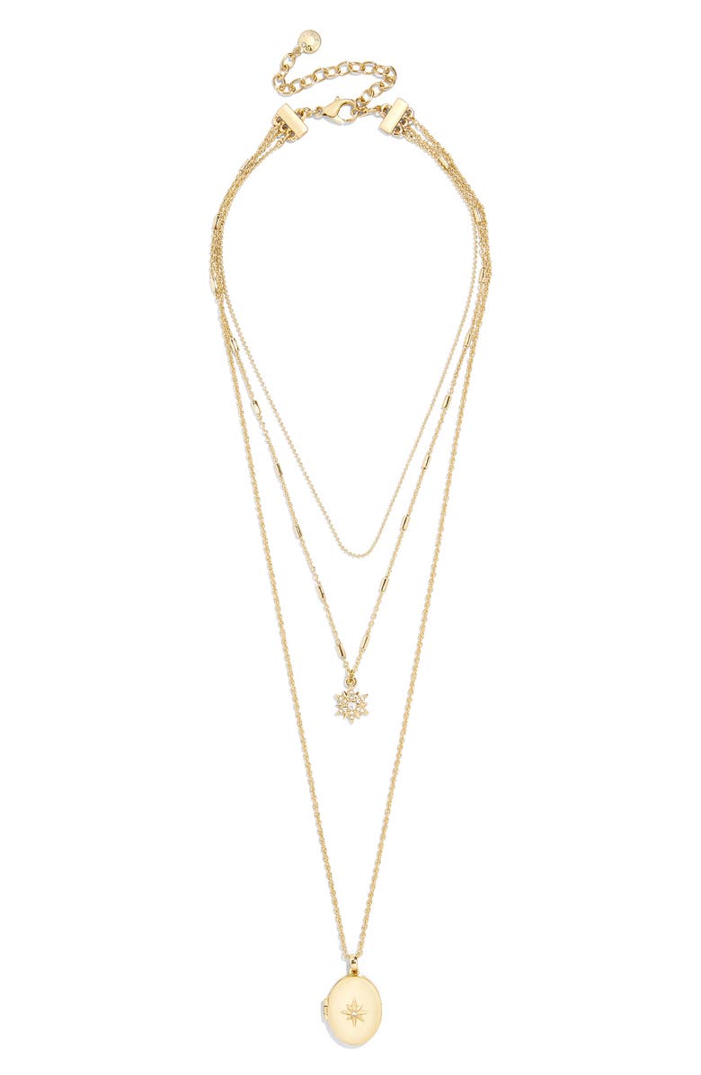 BaubleBar Melisandra Layered Pendant Necklace, Main, color, 