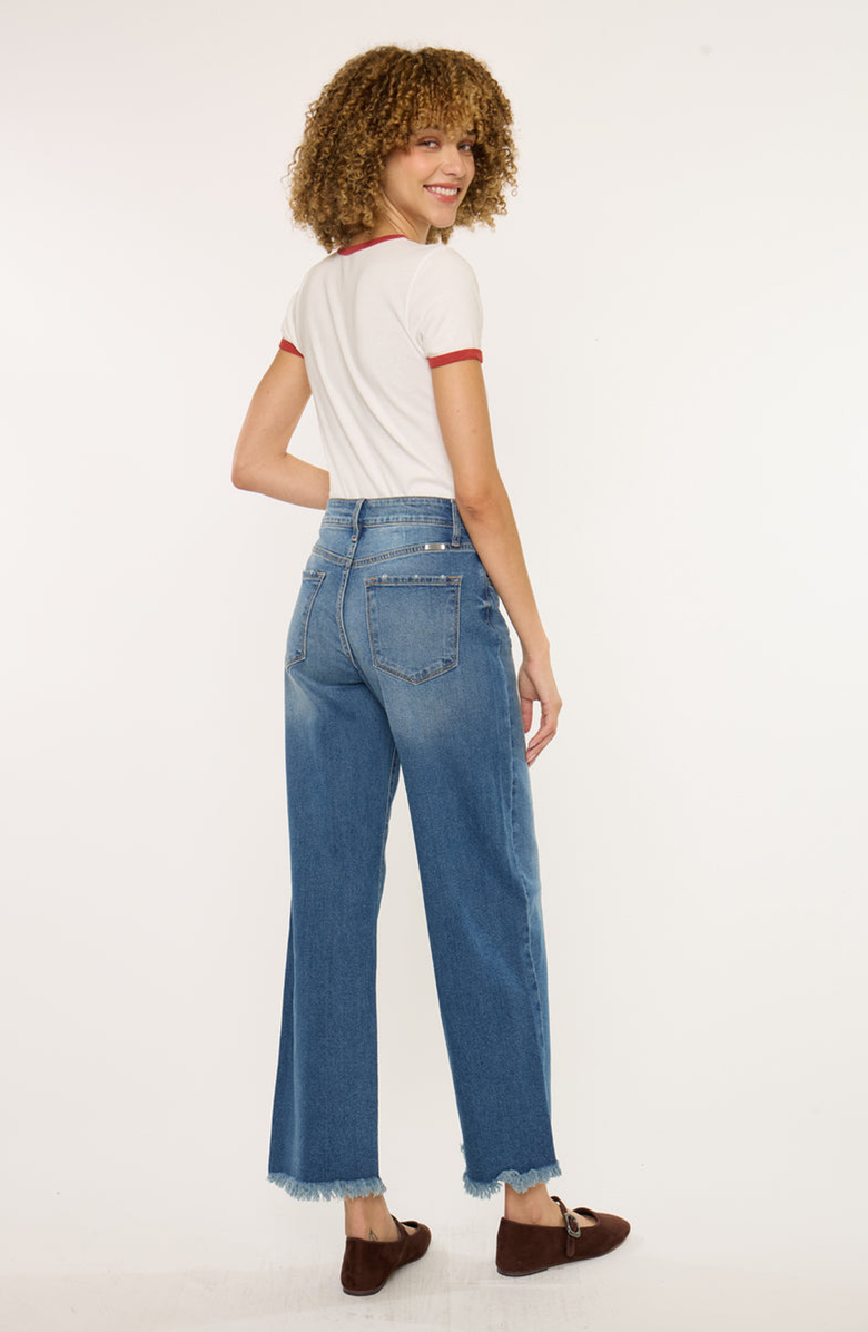 KanCan Aruli Essentials High Rise Cropped Wide Leg Jeans, Alternate, color, Medium Wash