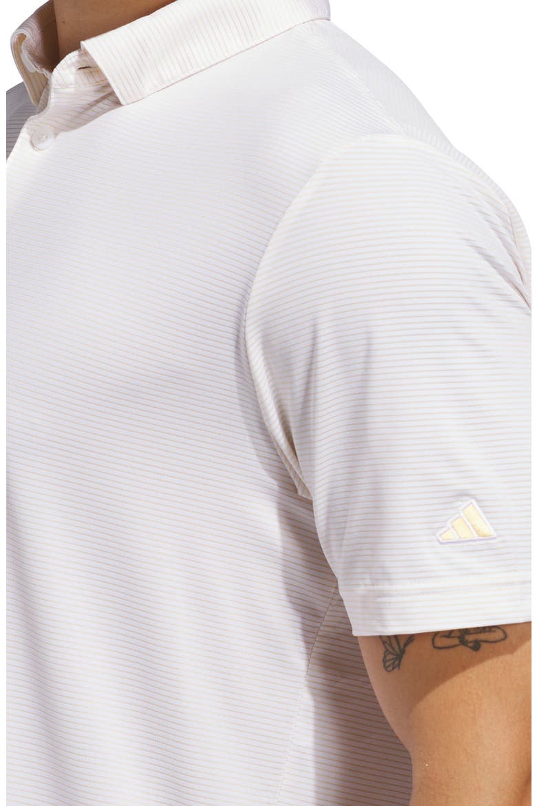 Ultimate Pencil Stripe Performance Golf Polo, Alternate, color, WHITE/ SEMI ICE TANGERINE