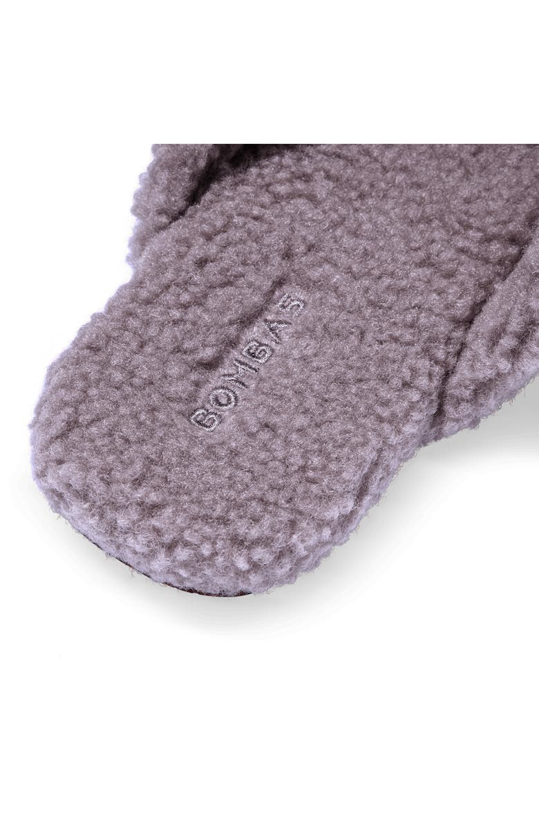 Bombas Saturday Faux Fur Slippers, Alternate, color, Dusty Purple