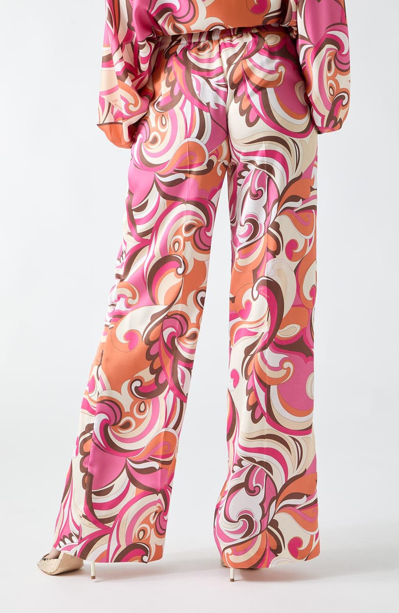 Marciano Carmen Print Straight Leg Pants, Alternate, color, Brown