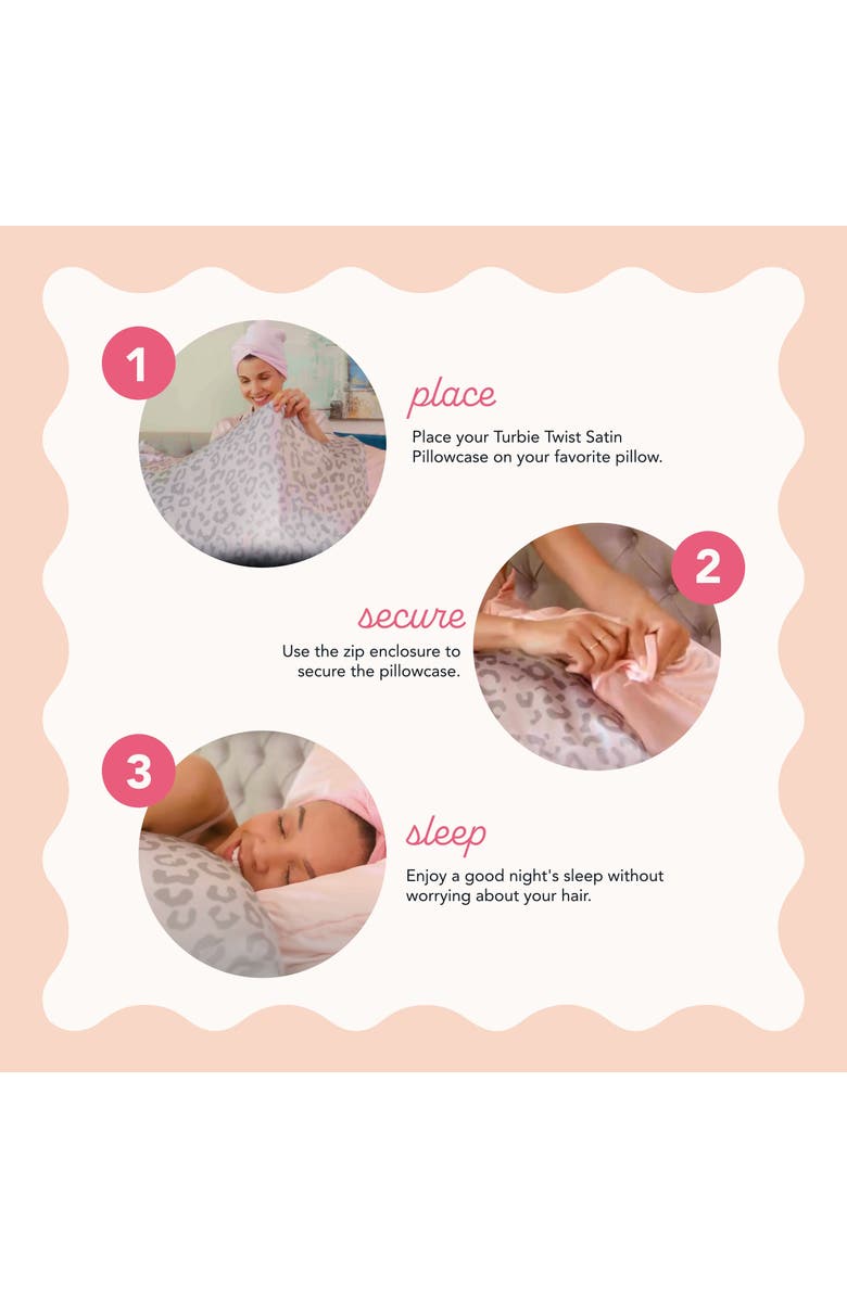 TURBIE TWIST 2 Pack Double Sided Satin Pillowcase Set, Alternate, color, Pink