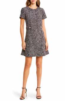 Eliza J Bouclé Shift Dress