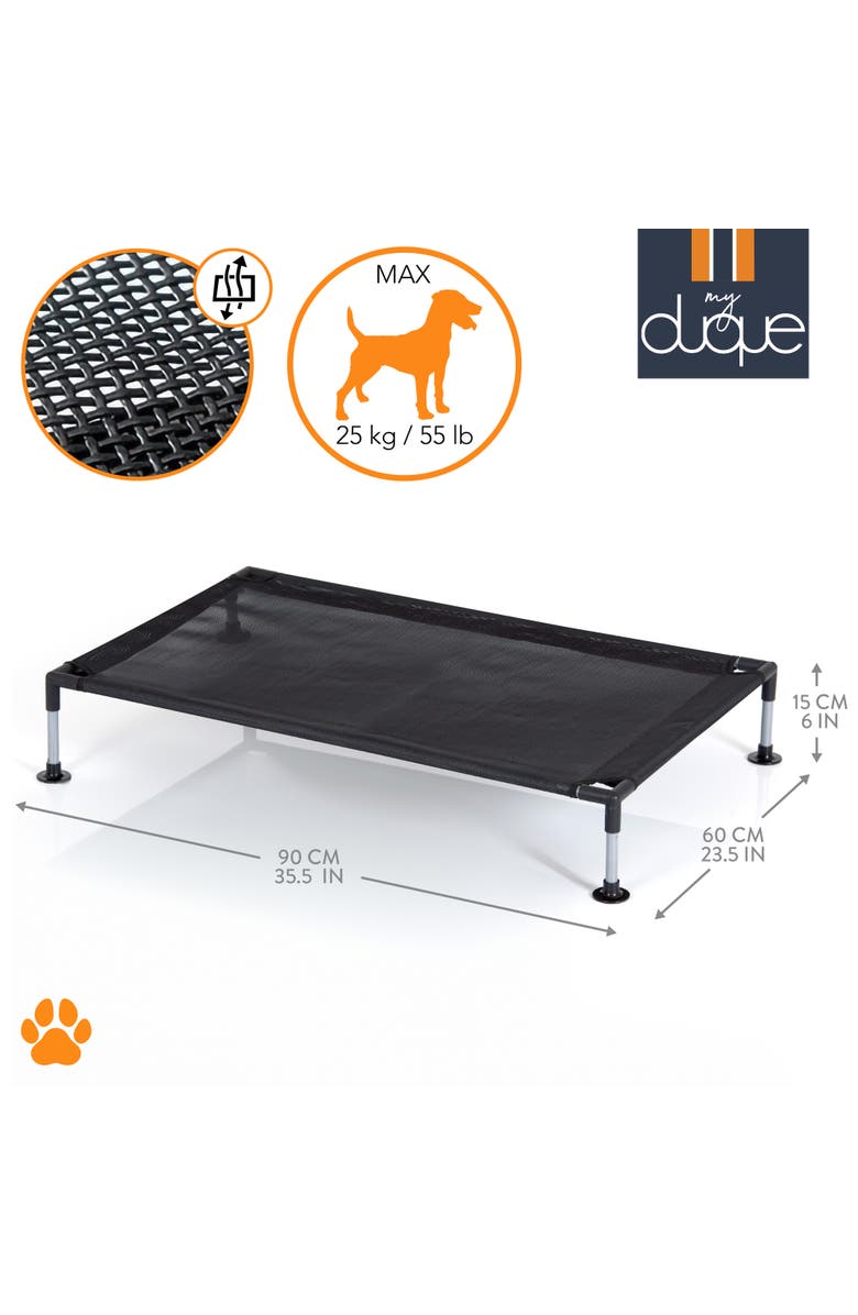 My Duque Pet Bed, 35.5 Inches x 23.5 Inches, Alternate, color, Black
