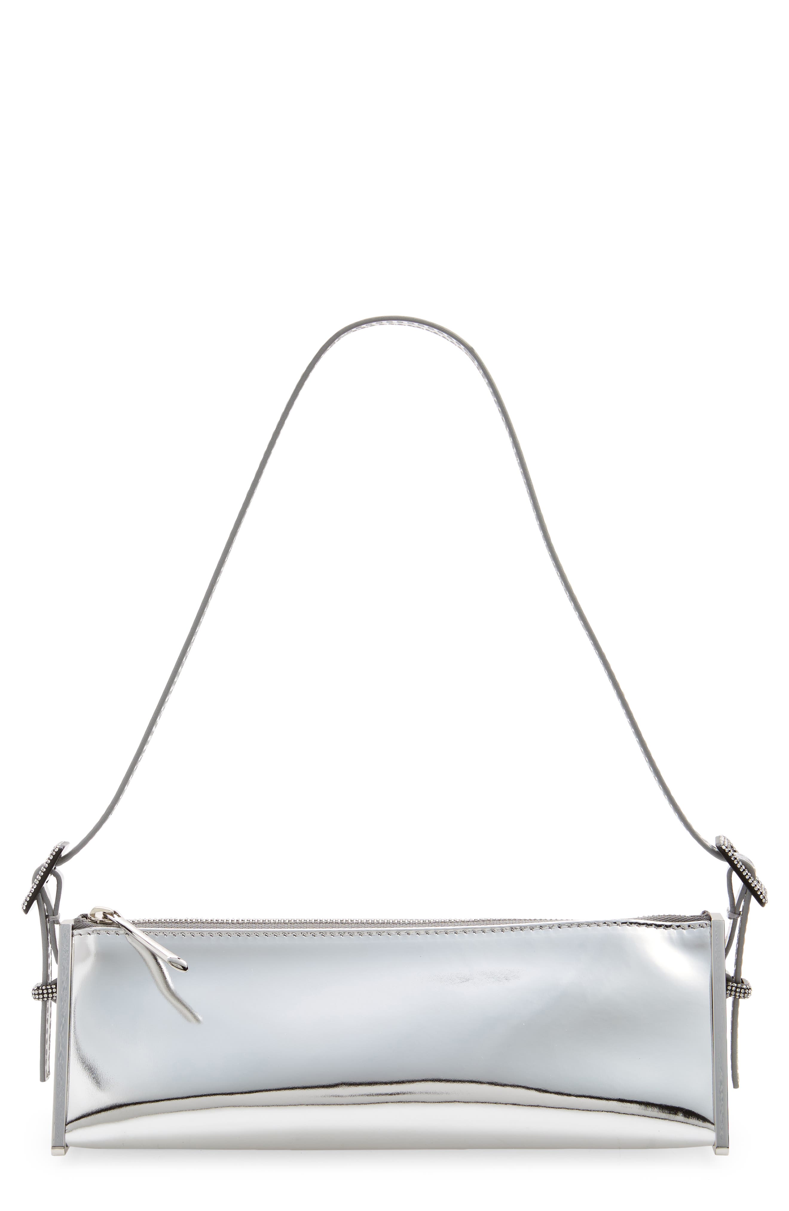 Benedetta Bruzziches Joy Metallic Leather Triangular Shoulder Bag, Main, color, 