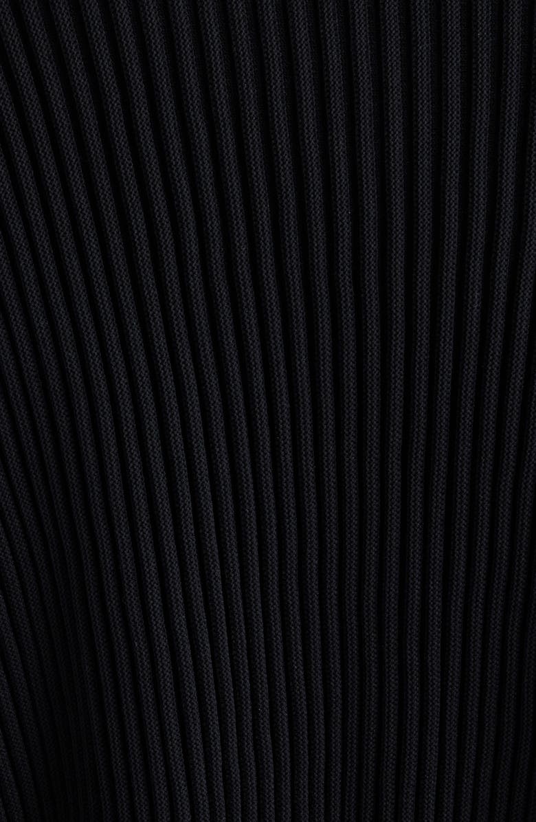 Balenciaga Hourglass Long Sleeve Rib Sweater Dress, Alternate, color, Black