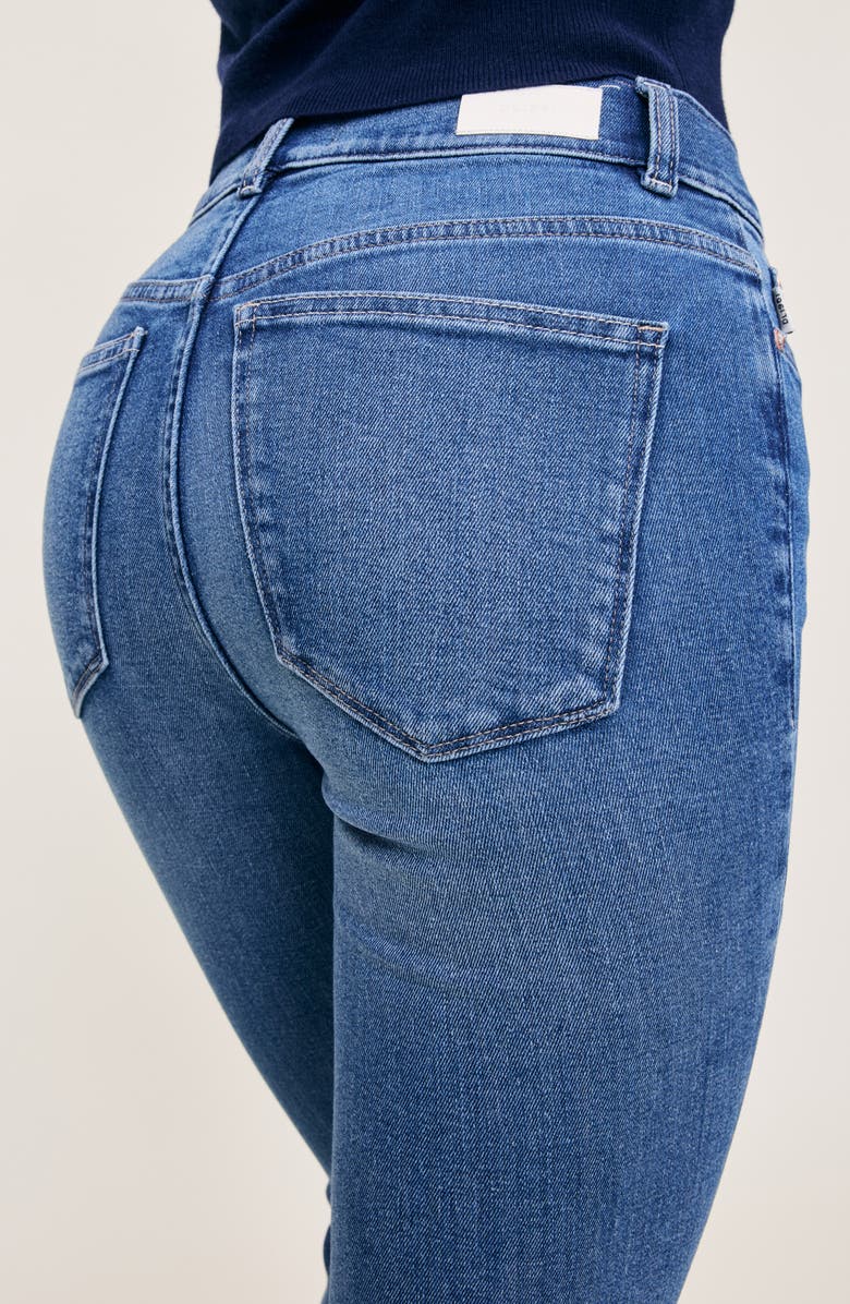 DL1961 Bridget Instasculpt High Waist Raw Hem Ankle Bootcut Jeans, Alternate, color, Palm Springs Dl Airbrushed