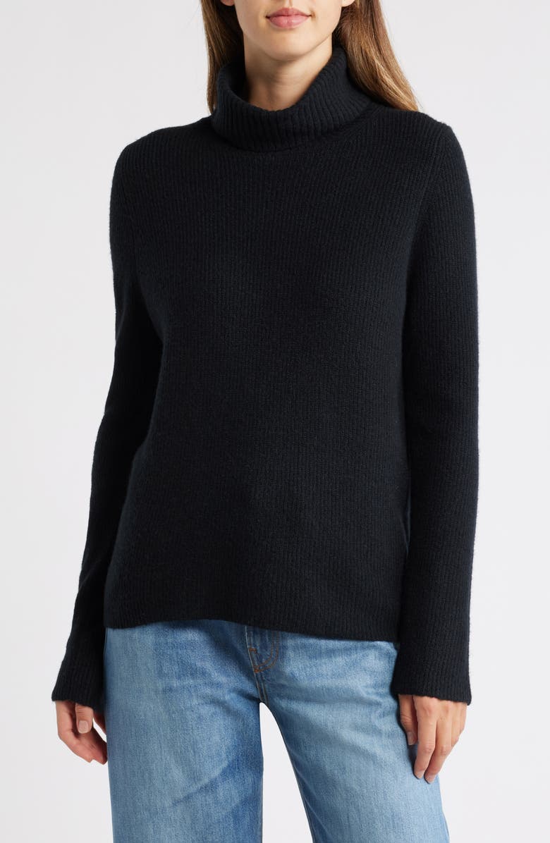 Caslon<sup>®</sup> Rib Turtleneck Sweater, Main, color,