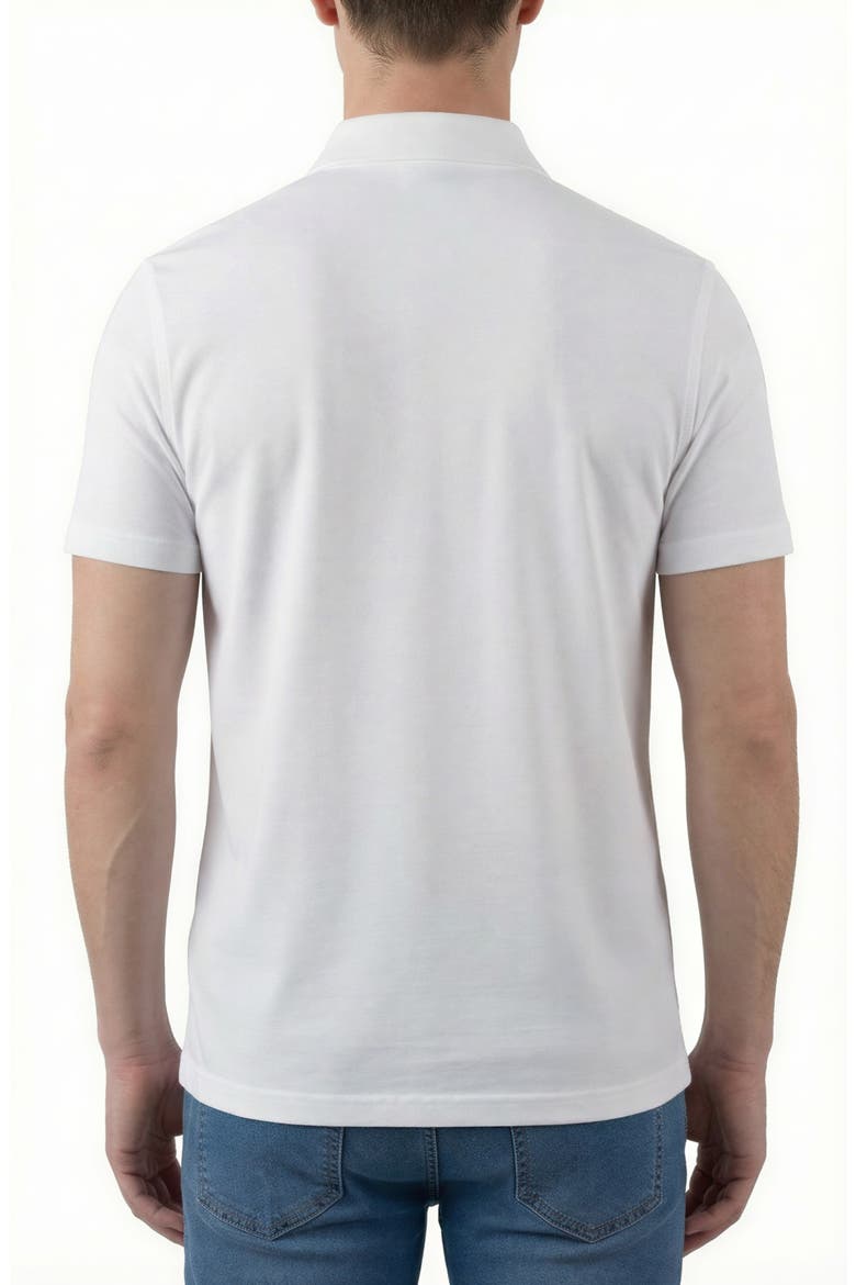 Pima Cotton Knit Zip Polo, Alternate, color, WHITE