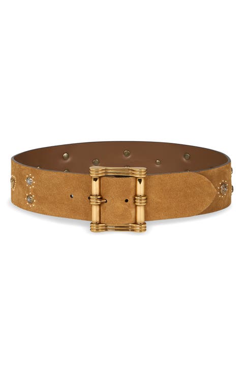 Studded Suede Belt
