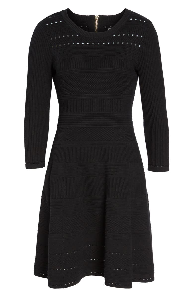 Eliza J Fit & Flare Sweater Dress, Alternate, color, 