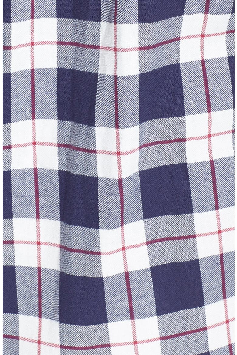 Flannel Nightshirt, Alternate, color, NAVY DUSK JULIA PLAID