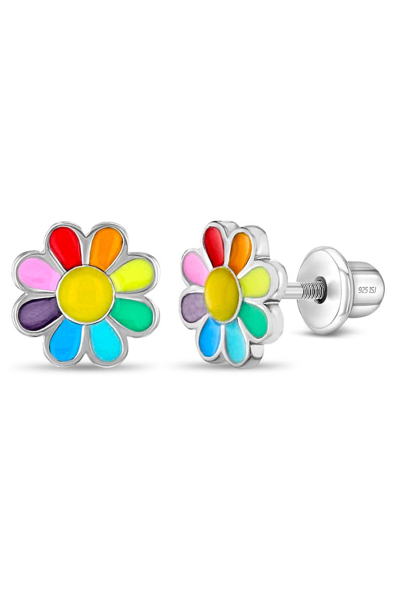 In Season Jewelry Rainbow Daisy Earrings, Main, color, Multi-Color