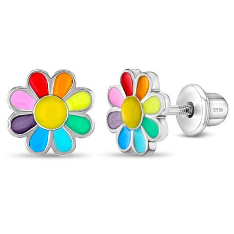 Rainbow Daisy Earrings