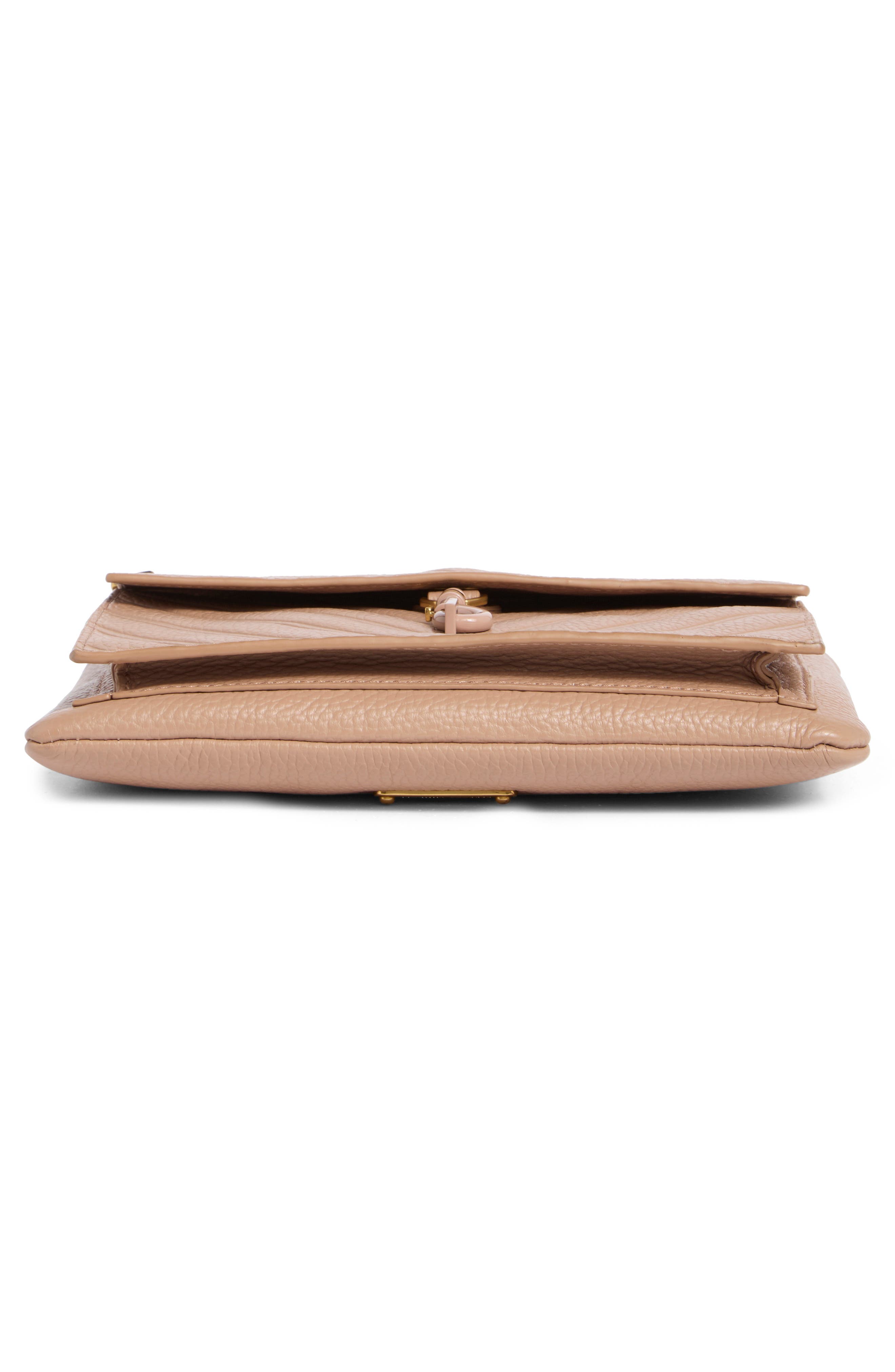 Rebecca Minkoff Edie Embossed Crossbody Bag, Alternate, color, Blushing