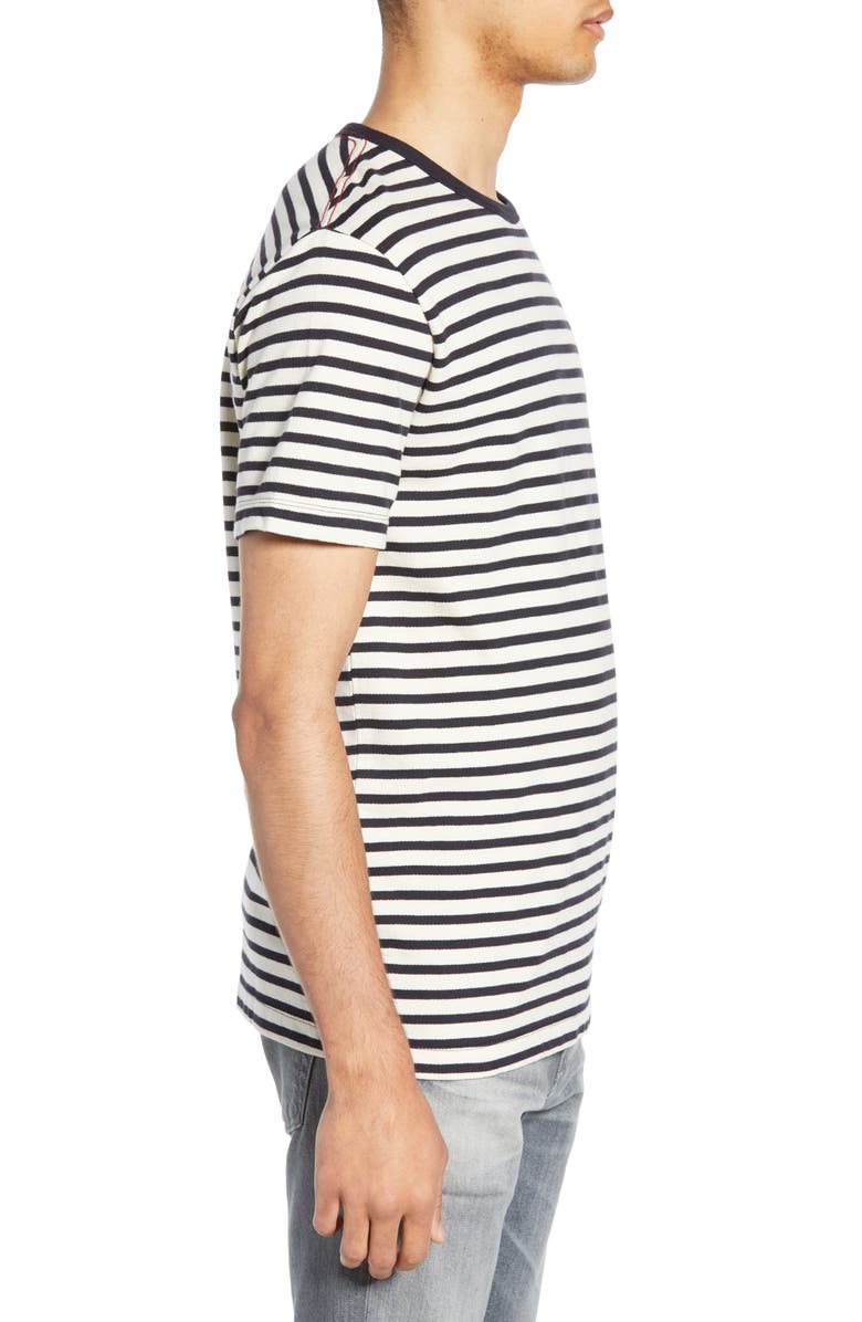 French Connection Breton Stripe Ringer Neck T-Shirt, Alternate, color, 