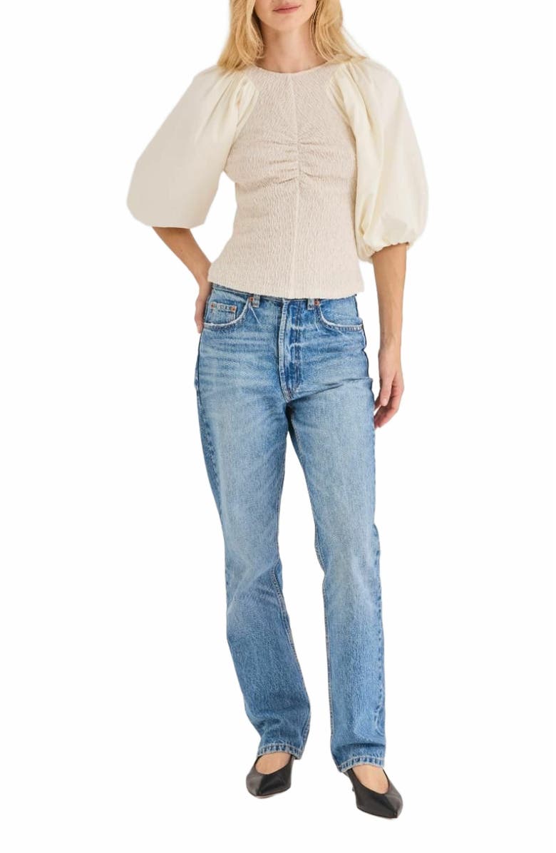 Rebecca Taylor Taryn Top, Alternate, color, Cream