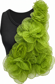 ÚCHÈ Floral Applique Tank Top