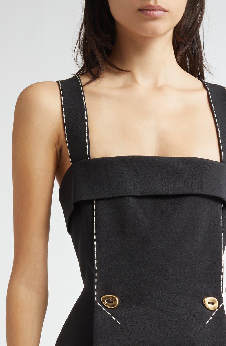 Stine Goya Topstitch Detail Crepe Minidress, Alternate, color, 