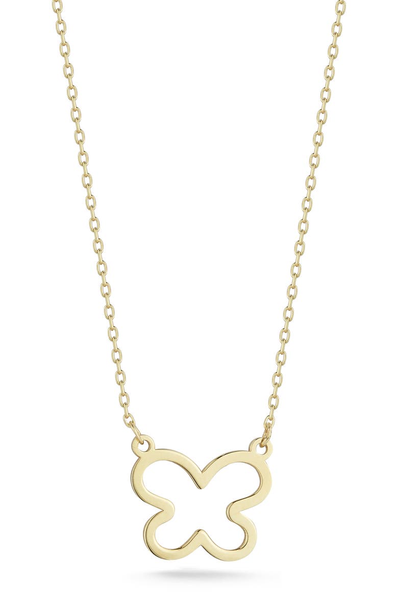Ember Fine Jewelry Cutout Butterfly Pendant Necklace, Main, color, Gold