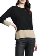 APNY Wide Cuff Colorblock Sweater
