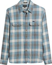 AG Curtis Check Linen & Cotton Button-Up Work Shirt