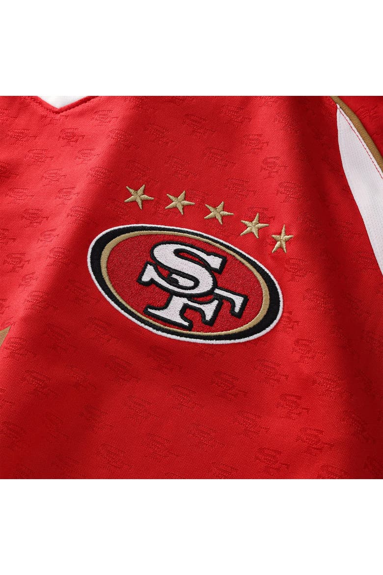 Youth Fanatics Scarlet San Francisco 49ers Football x Football V-Neck Fan Top, Alternate, color, Scarlet