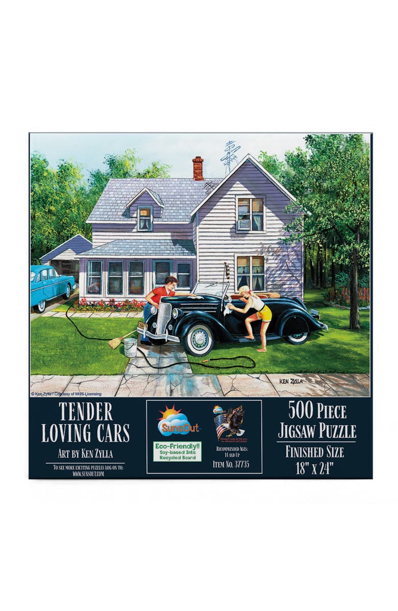 Sunsout Tender Loving Cars 500 piece Jigsaw Puzzle for Adults, Alternate, color, Multicolor