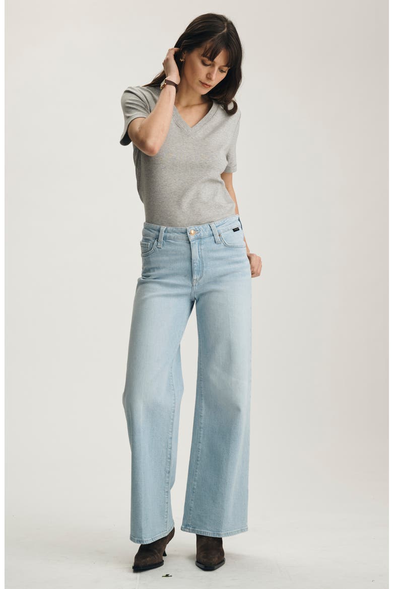 Paloma Wide Leg Jeans, Alternate, color, LIGHT BRUSHED GOLD P