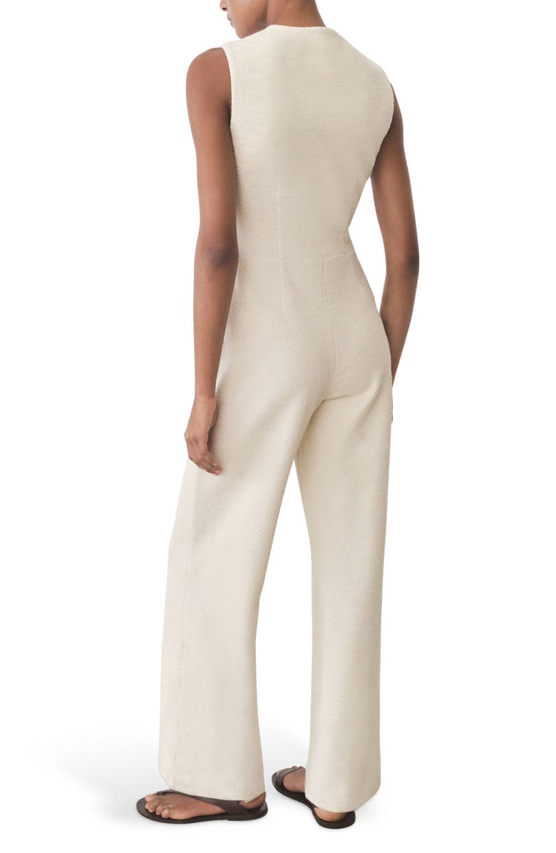 MANGO Sleeveless Tweed Jumpsuit, Alternate, color,