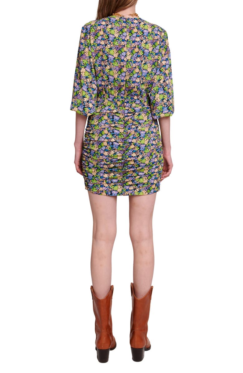 maje Risoleur Floral Print Minidress, Alternate, color, Multico Print