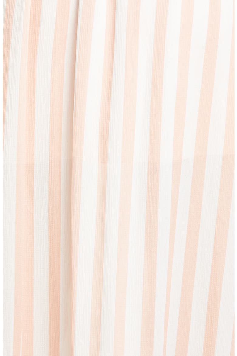 PatBO Cabana One-Shoulder Ruffle Gown, Alternate, color, PINK/ WHITE