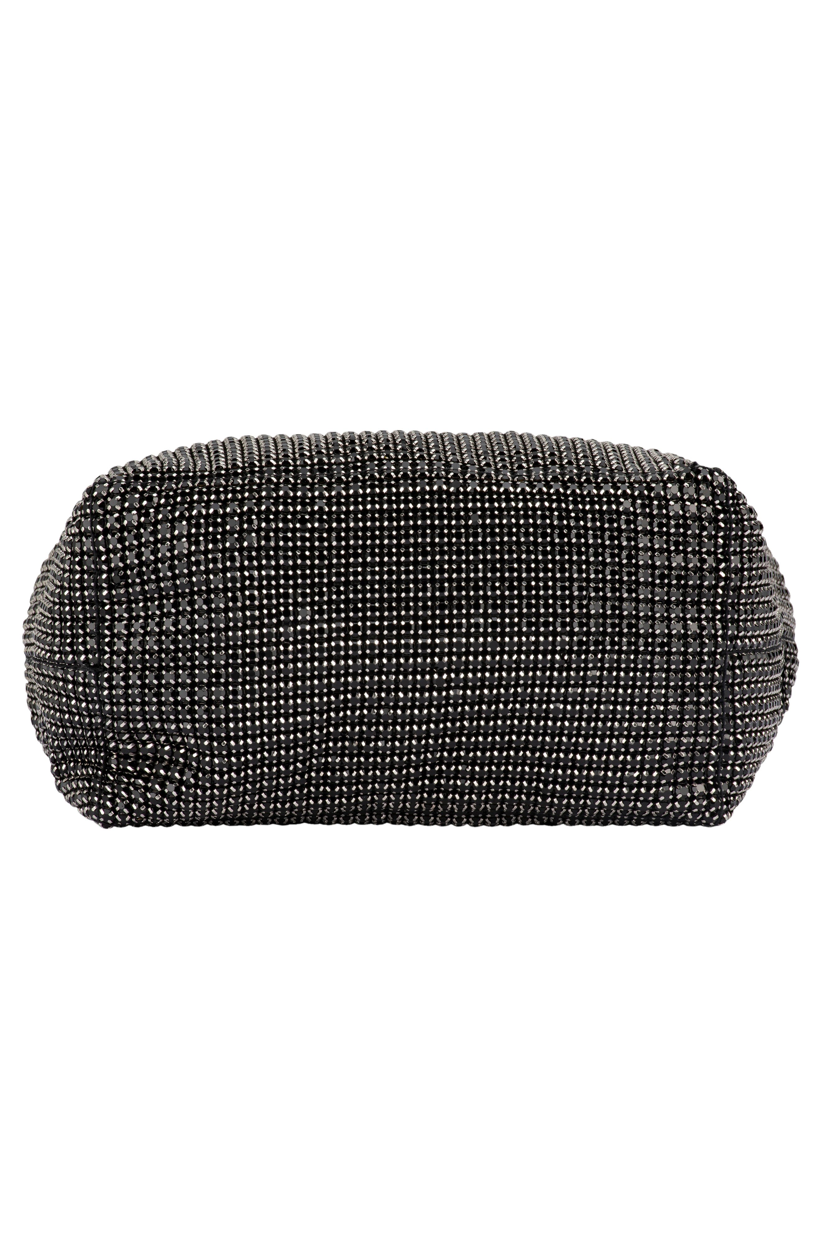 Polly Crystal Shoulder Bag, Alternate, color, BLACK