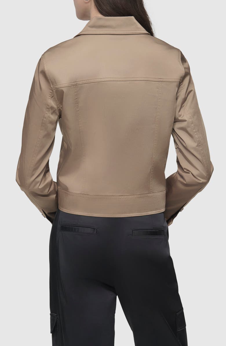 DKNY Sateen Trucker Jacket, Alternate, color, 