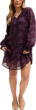 Lily and Lionel London Henrietta Floral Print Button Down Mini Dress